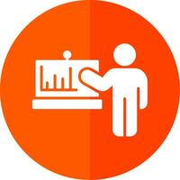 Presentation Glyph Red Circle Icon vector