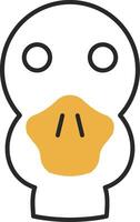 Duck Skined Filled Icon vector