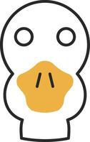 Duck Skined Filled Icon vector