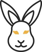 Hare Skined Filled Icon vector