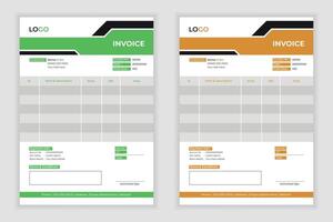 modern professional invoice or bill of sale design template vector