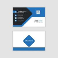 Modern professional corporate minimalist business card or visiting card design template with elegant shapes and colors vector