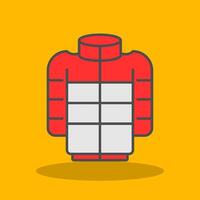 Puffer Coat Filled Shadow Icon vector