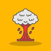 Tree Filled Shadow Icon vector