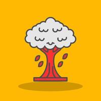 Tree Filled Shadow Icon vector