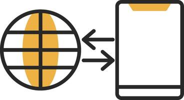 Connection Skined Filled Icon vector