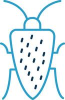 Cockroach Line Blue Two Color Icon vector