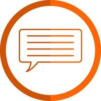 Message Line Orange Circle Icon vector