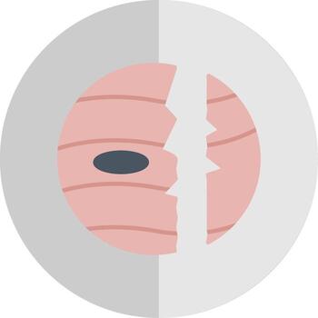 Destroyed Flat Scale Icon vector