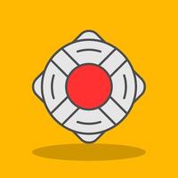 LifeBuoy Filled Shadow Icon vector