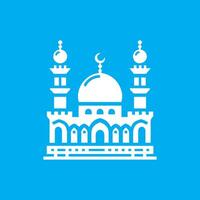 A black and white image of a mosque vector