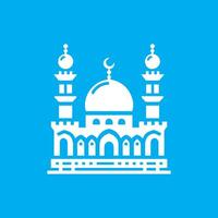 A black and white image of a mosque vector