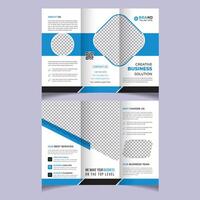 Corporate trifold brochure design vector