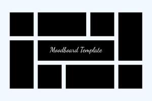 Top view Moodboard Frame Collage Template and text space vector