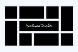 Top view Moodboard Frame Collage Template and text space vector