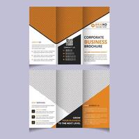 Corporate trifold brochure design vector