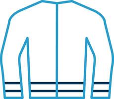 Coat Line Blue Two Color Icon vector