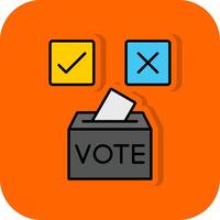 votar si lleno naranja antecedentes icono vector