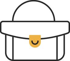 Woman Bag Skined Filled Icon vector