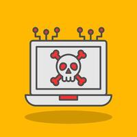 Dead Filled Shadow Icon vector