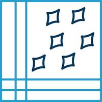 Handkerchief Line Blue Two Color Icon vector