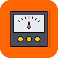 Voltage Indicator Filled Orange background Icon vector