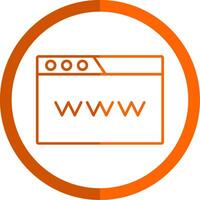 Www Line Orange Circle Icon vector