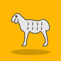 Sheep Filled Shadow Icon vector