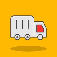 Lorry Filled Shadow Icon vector