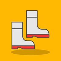 Farmer Shoes Filled Shadow Icon vector