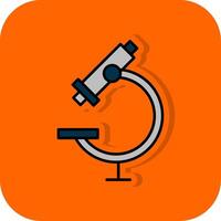 Microscope Filled Orange background Icon vector