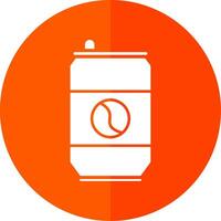 Soda Can Glyph Red Circle Icon vector