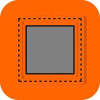Marquee Filled Orange background Icon vector