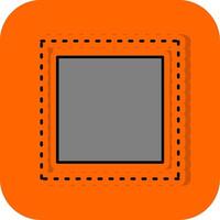 Marquee Filled Orange background Icon vector