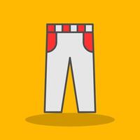 Trousers Filled Shadow Icon vector