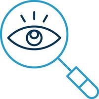 Observation Line Blue Two Color Icon vector