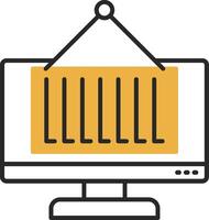 Shipment Skined Filled Icon vector