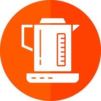 Electric Kettle Glyph Red Circle Icon vector