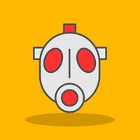 Gas Mask Filled Shadow Icon vector