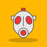 Gas Mask Filled Shadow Icon vector