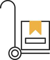 Trolley Skined Filled Icon vector