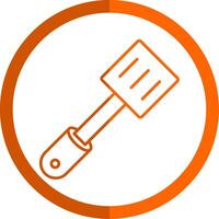 Turner Line Orange Circle Icon vector