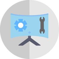 Technical Support Flat Scale Icon vector