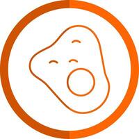 Eggs Line Orange Circle Icon vector