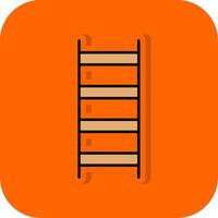 Ladder Filled Orange background Icon vector