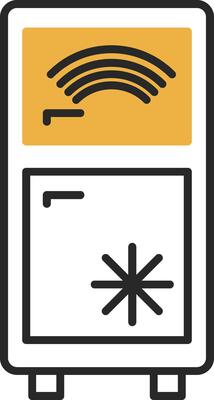 Smart Refrigerator Skined Filled Icon