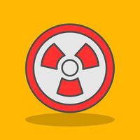 nuclear lleno sombra icono vector