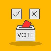 Vote Yes Filled Shadow Icon vector