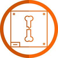 Bone X - ray Line Orange Circle Icon vector