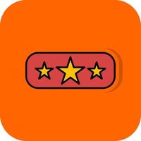 Ranking Filled Orange background Icon vector